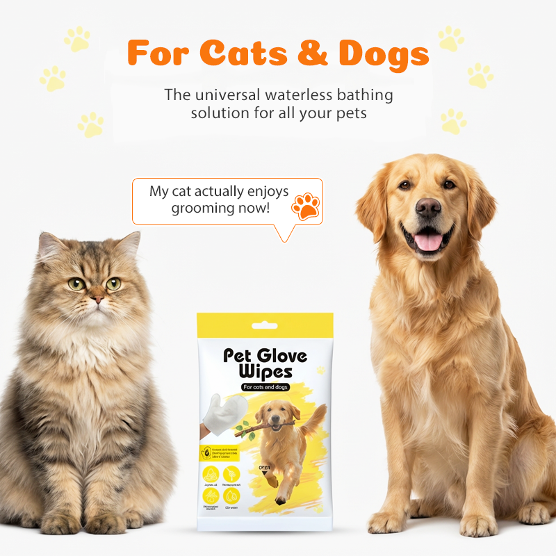 Pet Grooming Glove Wipes for Dogs & Cats - 6PCS/Pack