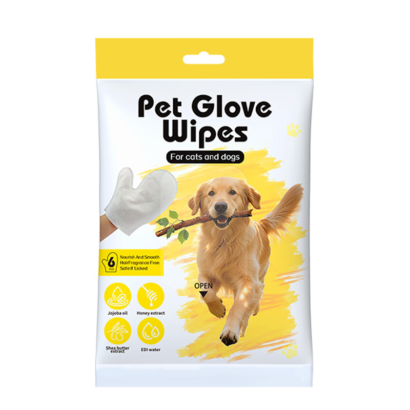 Pet Grooming Glove Wipes for Dogs & Cats - 6PCS/Pack