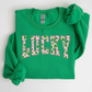 🍀St. Patrick’s Day Essential! Women's Lucky Shamrock Graphic Sweatshirt
