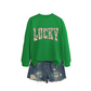 🍀St. Patrick’s Day Essential! Women's Lucky Shamrock Graphic Sweatshirt