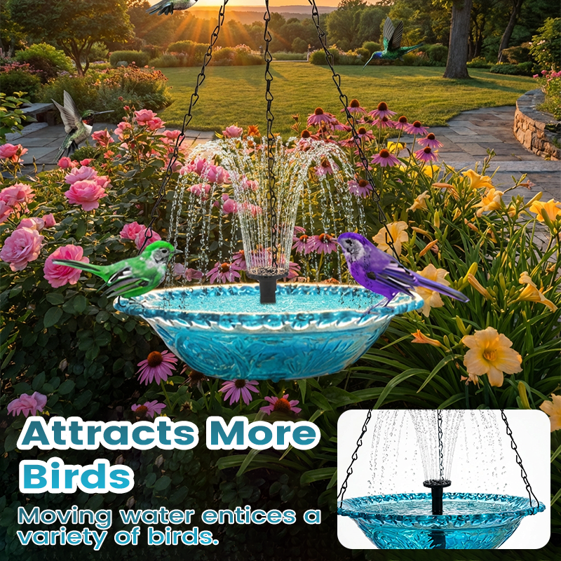 💖Outdoor Hanging Fountain Bird Bath & Feeder