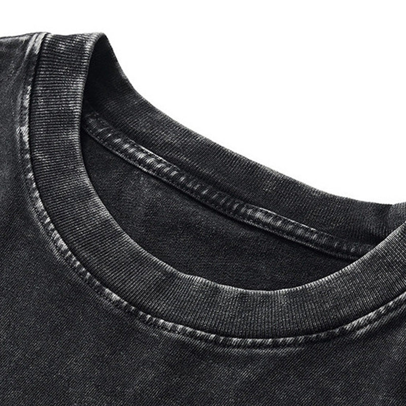 🔥Loose Vintage Solid Color Short Sleeve Top