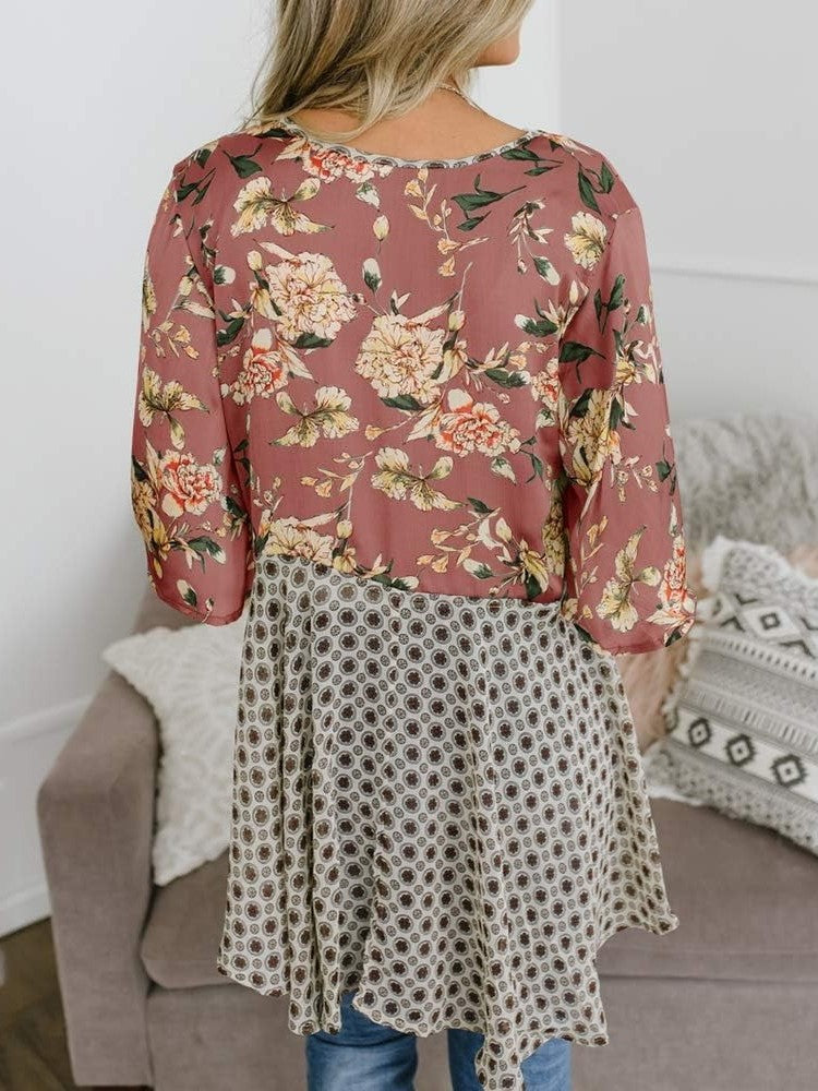 ✨Women's Floral Kimono Ruffle Sleeve Tie Cardigans Flowy Boho Loose Cover Ups