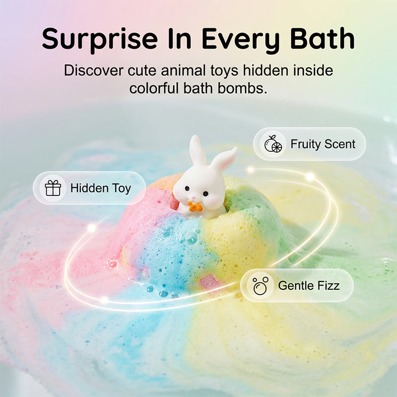 Rabbit Surprise Toy Bath Bomb for Kids