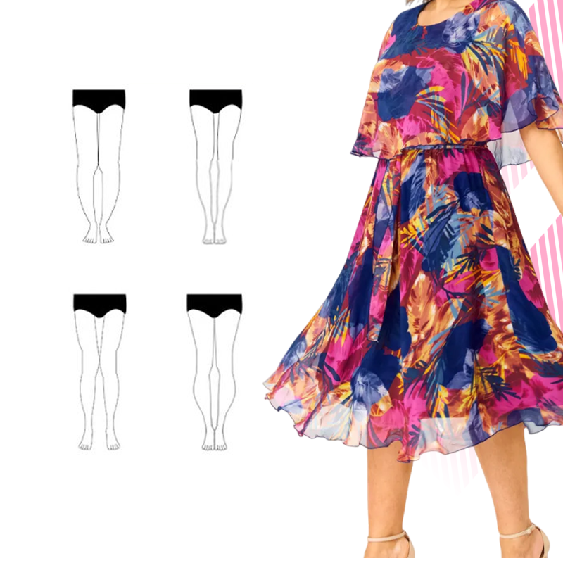 Women's Graceful Floral Printed Half-Sleeve Dress