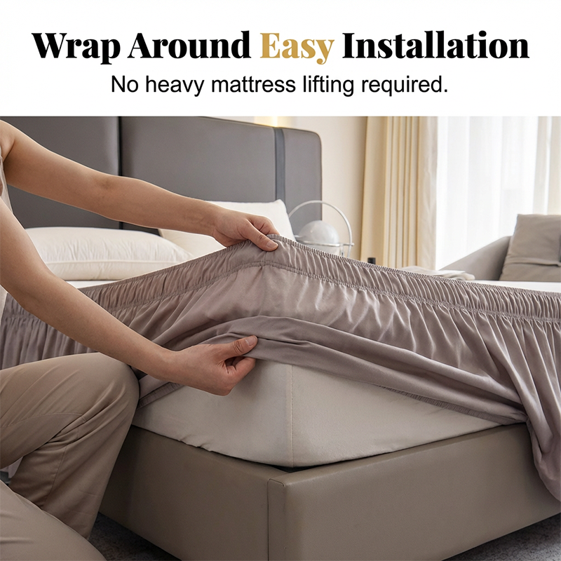 🔥Now on sale-Effortless Setup Elastic Bed Skirt