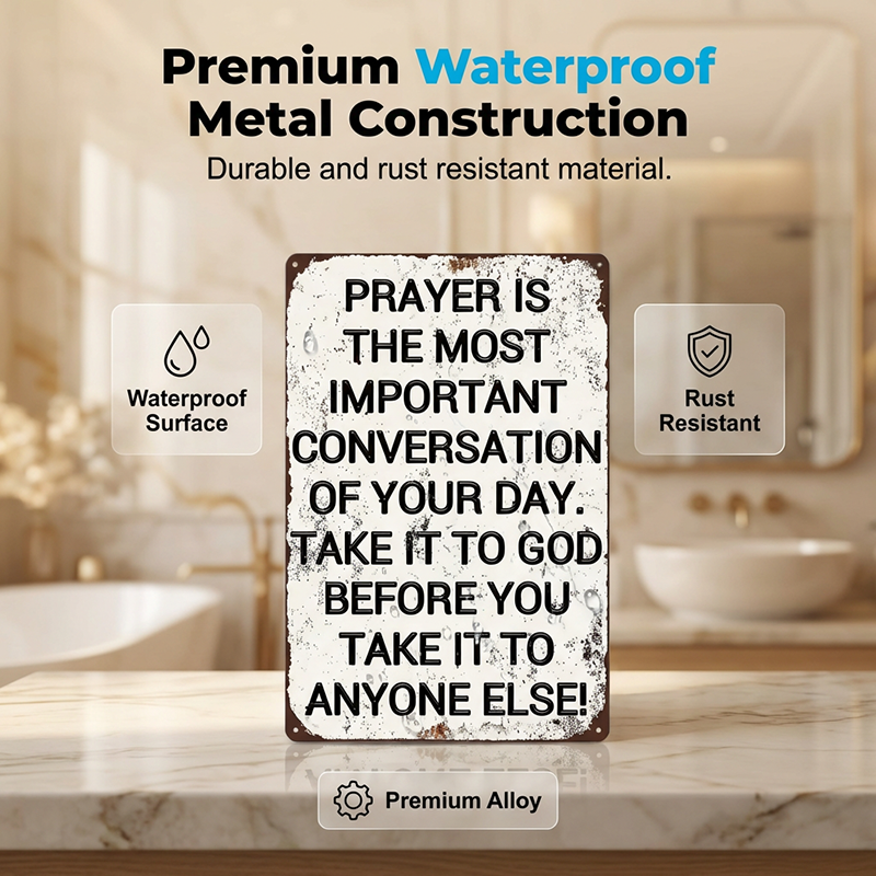 Christian Prayer Quote Metal Tin Sign