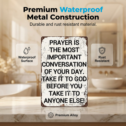 Christian Prayer Quote Metal Tin Sign