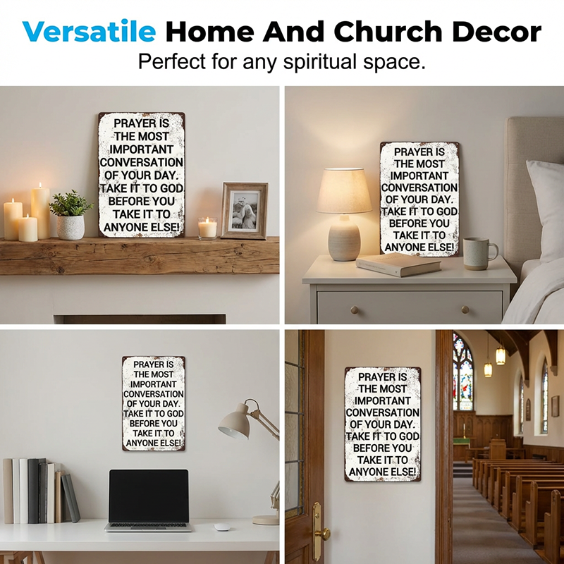 Christian Prayer Quote Metal Tin Sign