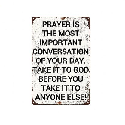 Christian Prayer Quote Metal Tin Sign