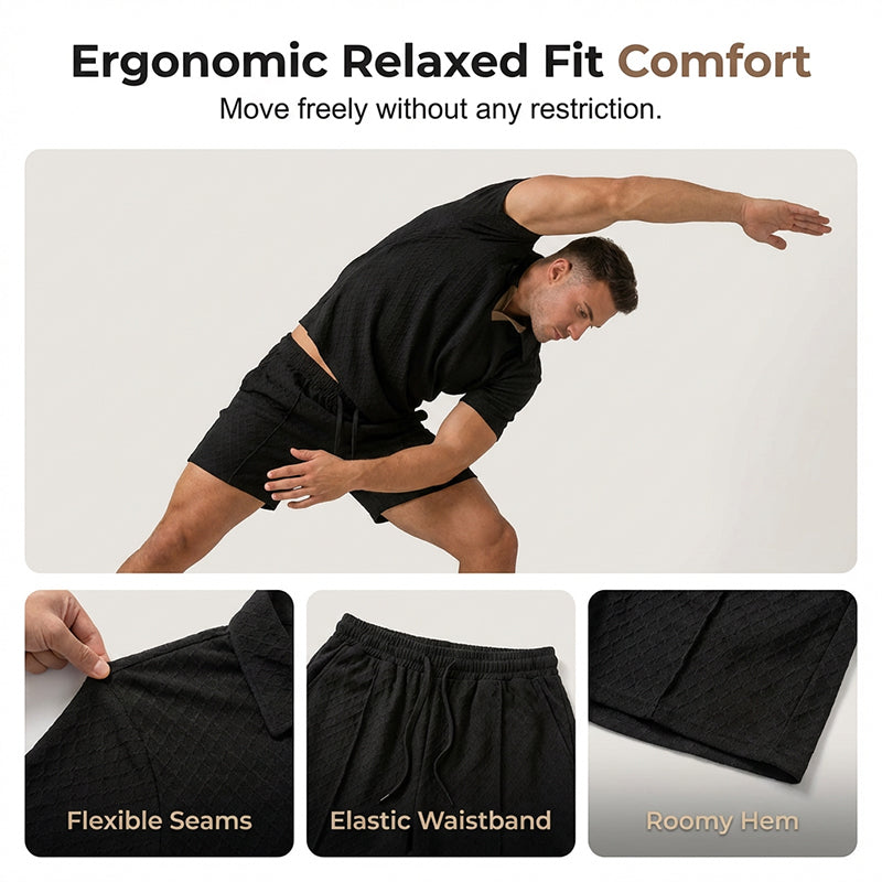 Breathable Knit Casual Set – Wrinkle-Free, Relaxed Fit
