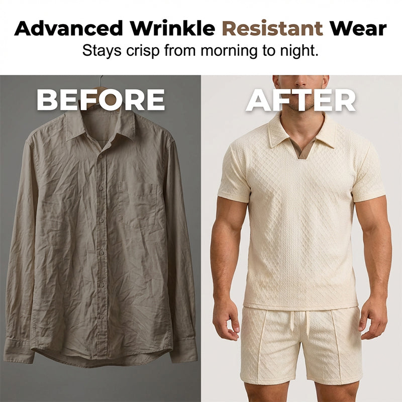 Breathable Knit Casual Set – Wrinkle-Free, Relaxed Fit