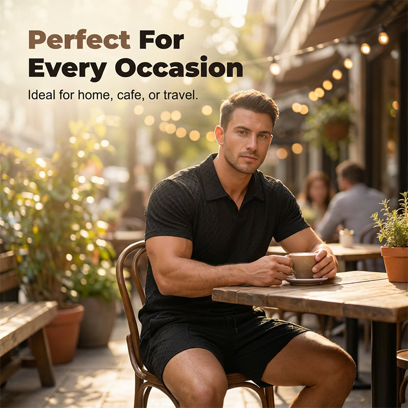 Breathable Knit Casual Set – Wrinkle-Free, Relaxed Fit