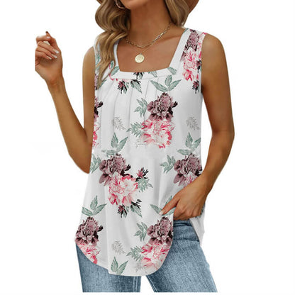 🔥Women's Square Neck Sleeveless Vest T-Shirt