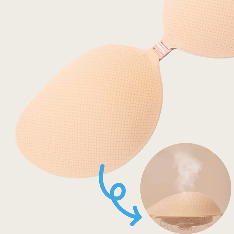 💎 Front Clasp Sticky Push-Up Bra | Deep Plunge Reusable Adhesive Bra Cups