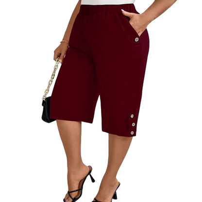 👖New Arrival❣️Women's Casual Comfortable Elastic Waist Capri Pants