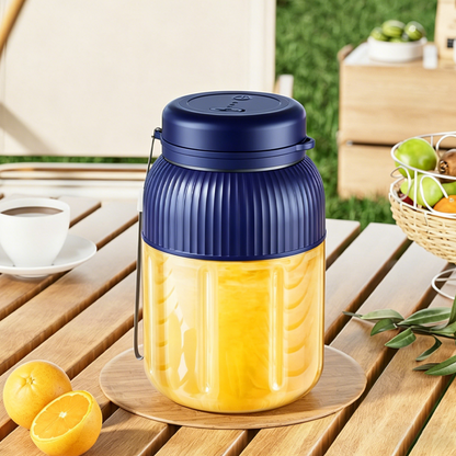 🍓🥤 1300ml Portable Blender – Dual Lids + Straw, USB Rechargeable, Powerful & Compact. Fresh Juice Anywhere! 🌎✨