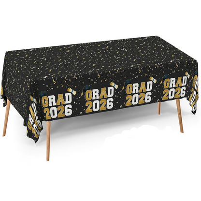 "Grad 2026" Confetti Tablecloth