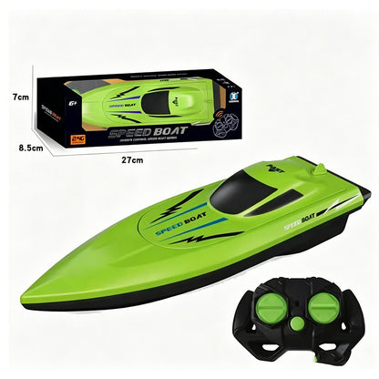 Dual‑Motor RC Boat – Twin engines, 2.4GHz control, waterproof & impact‑resistant. Slice through waves at insane speed! 🌊🚤