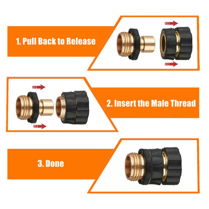 3/4-Inch Garden Hose Quick Connector
