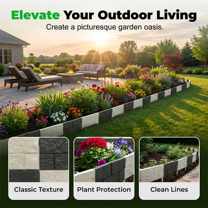👁️Interlocking Faux Stone Garden Edging