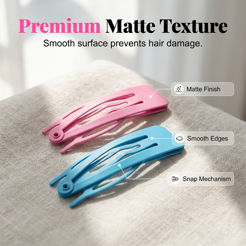 Minimalist BB Snap Hair Clip for Women
