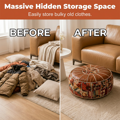 🔥Multifunctional Storage Ottoman Pouf