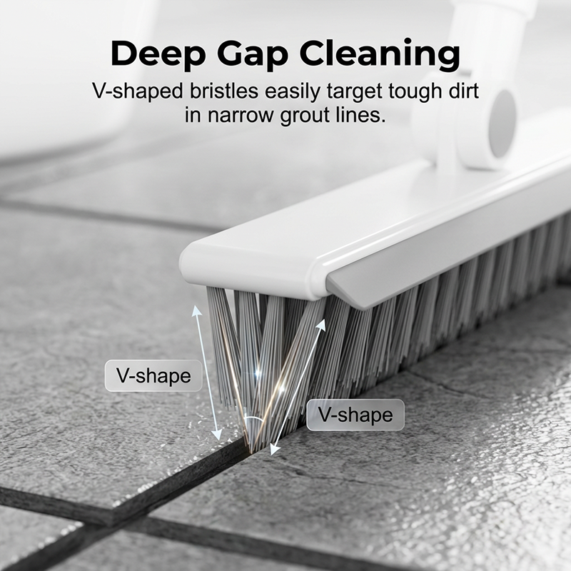 🔥2-in-1 Grout & Corner Scrubber Brush with Squeegee🧹