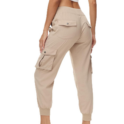 Women's Lightweight Cargo Jogger Pants with Pockets