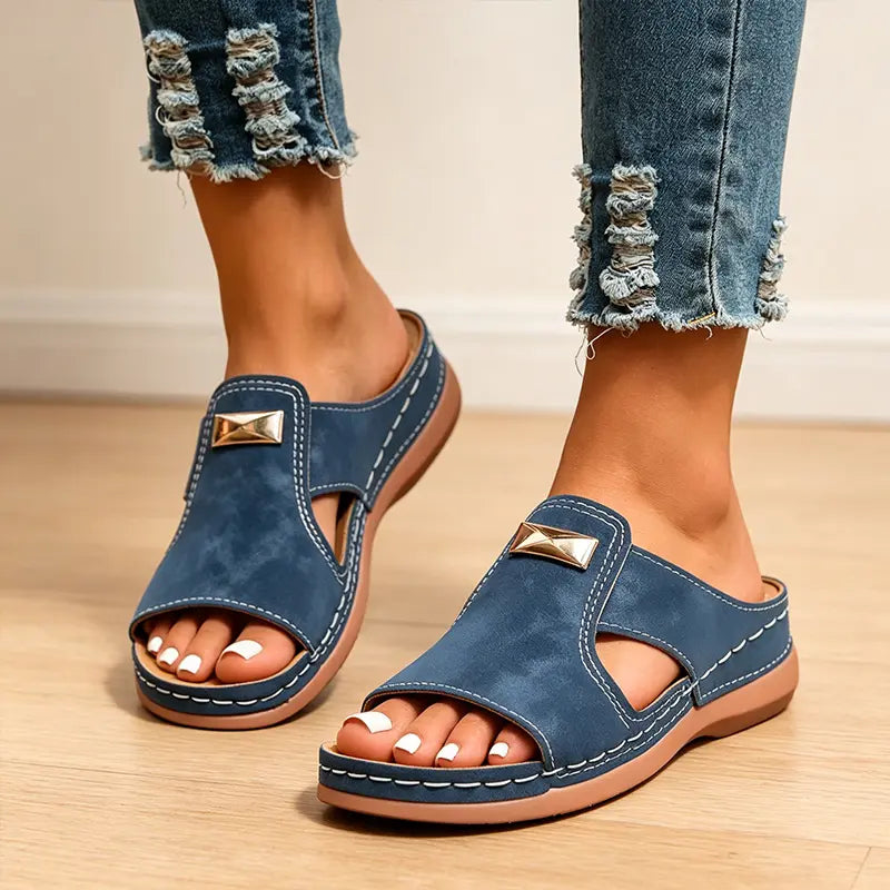 Women's Stylish Peep-Toe Wedge Sandals👡