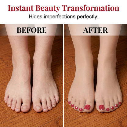 ☀️Instant Pedicure Sheer Stockings with Artificial Toenails