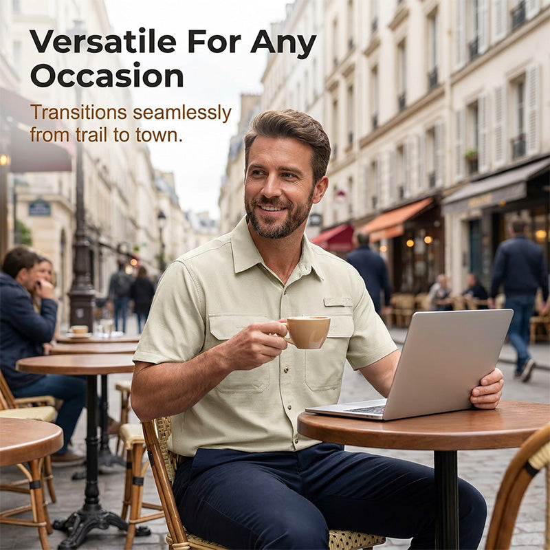 👕Men's Quick Dry Short Sleeve Workwear Shirt✨