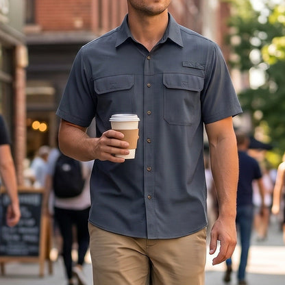 👕Men's Quick Dry Short Sleeve Workwear Shirt✨