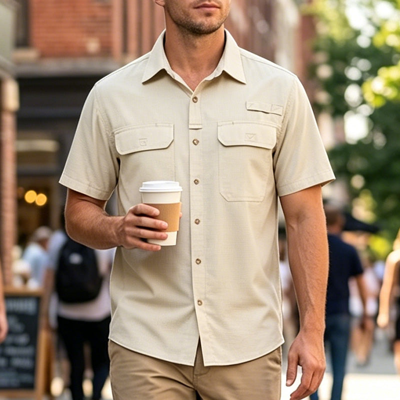 👕Men's Quick Dry Short Sleeve Workwear Shirt✨