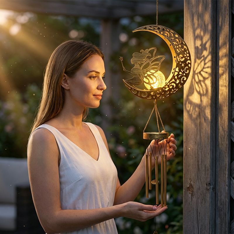Decorative Solar Wind Chime Hanging Light