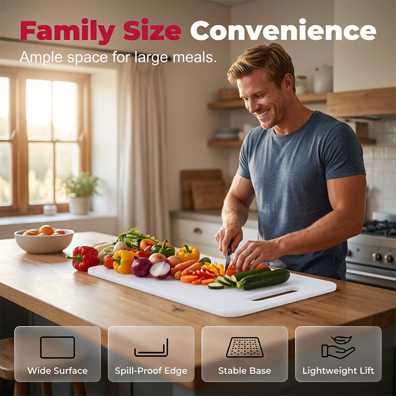 Thickened Plastic Cutting Board with Hanging Handle
