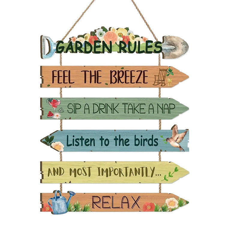 🏡Rustic Wooden Garden Hanging Sign Wall Decor Plaque