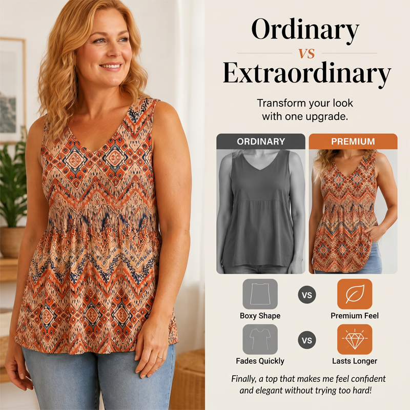 Women's Elegant Sleeveless V-Neck Top