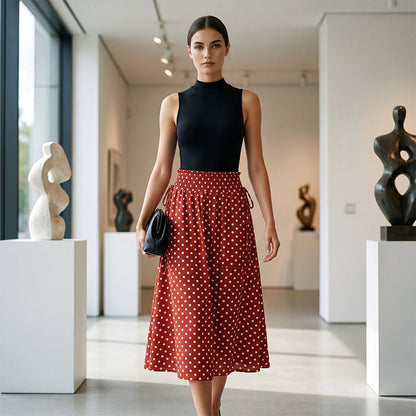 Women's Polka Dot Midi Skirt🌟👗