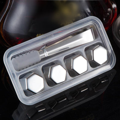 Reusable Stainless Steel Hexagon Ice Cubes Set