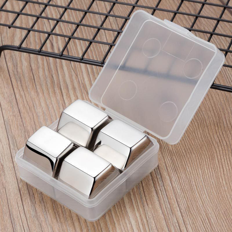 Reusable Stainless Steel Hexagon Ice Cubes Set
