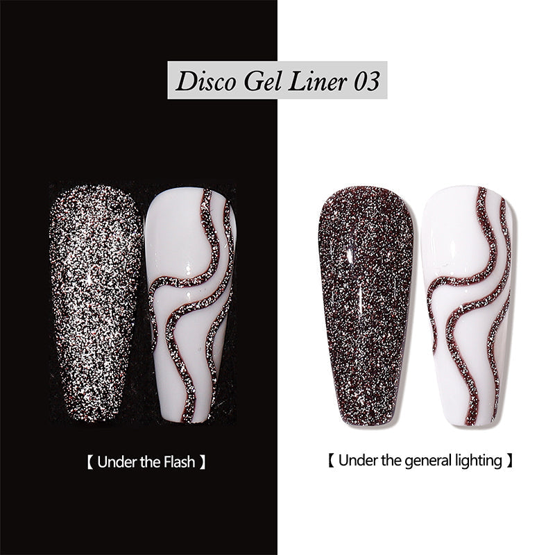 Reflective Glitter Gel Nail Polish Liner