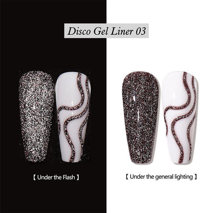 Reflective Glitter Gel Nail Polish Liner