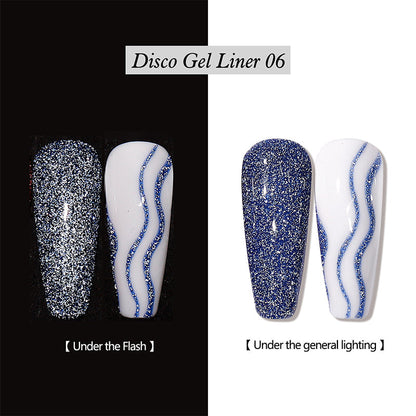 Reflective Glitter Gel Nail Polish Liner