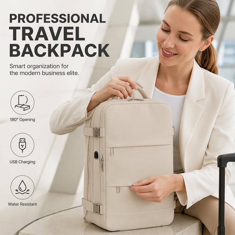💼 Large Capacity Business Backpack with USB Port