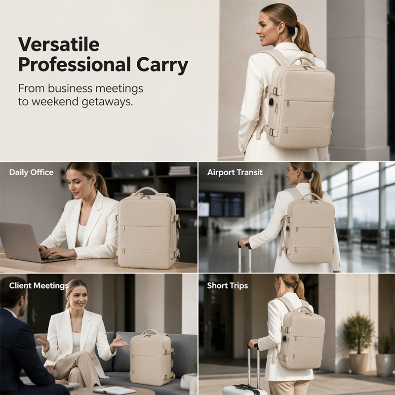 💼 Large Capacity Business Backpack with USB Port