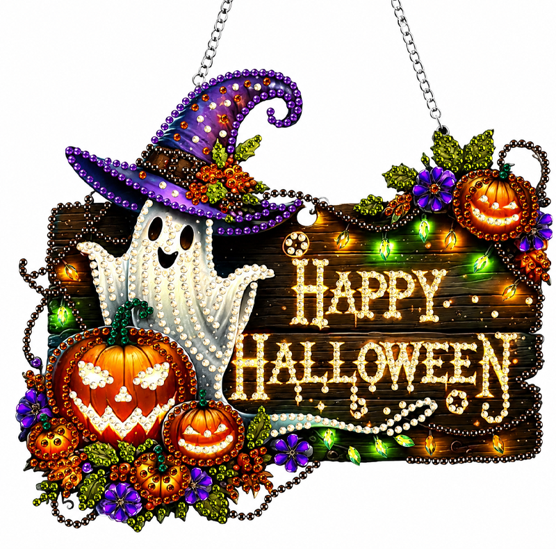 Halloween DIY Sparkle Art Hanging Ornament Kit