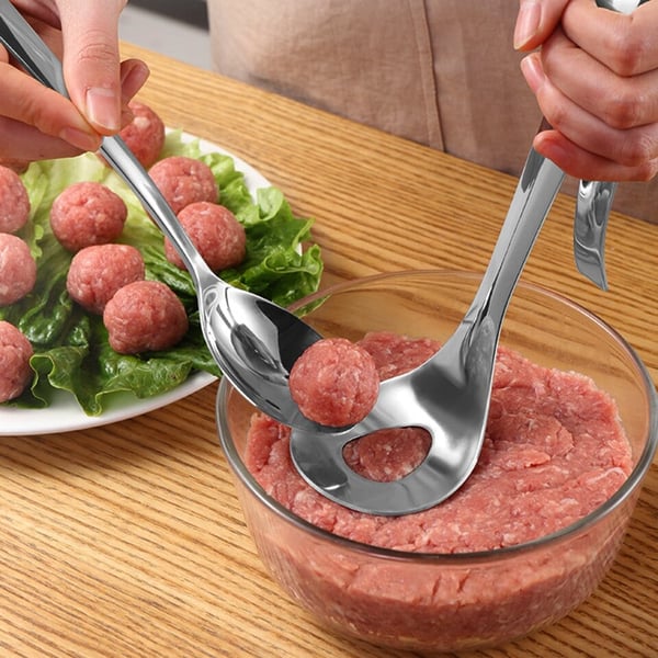 🥳Meatball Spoon! Non-stick, scoop & drain – perfect gift. Mess-free cooking – grab yours! ✅
