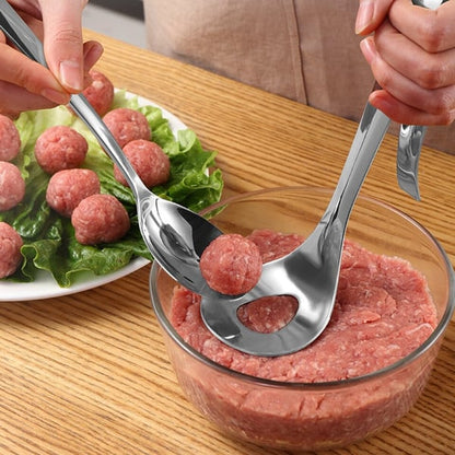 🥳Meatball Spoon! Non-stick, scoop & drain – perfect gift. Mess-free cooking – grab yours! ✅