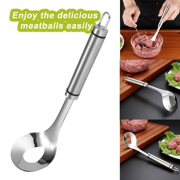 🥳Meatball Spoon! Non-stick, scoop & drain – perfect gift. Mess-free cooking – grab yours! ✅